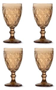 Set 4 calici in vetro ambra 400 ml