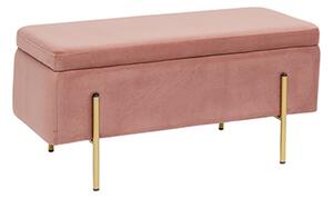Cassapanca contenitore Glam velluto zampine oro