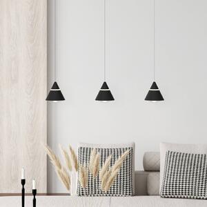 Trio Lighting Lampada LED a sospensione Romeo, lunghezza 55 cm, nera, metallo, 3 luci. Romeo, Nero, Soggiorno / Sala da pranzo, Metallo, Moderno