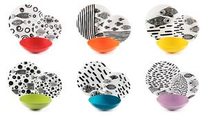Servizio piatti 18 pezzi BLACK FISHES