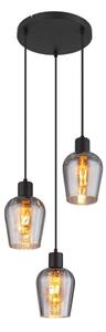 Globo 15627-3 - Lampadario a sospensione con filo RYAN 3xE27/40W/230V diametro 28,5 cm nero
