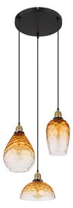 Globo 15786-3H1 - Lampadario a sospensione con filo SALVY 3xE27/60W/230V diametro 46 cm arancione