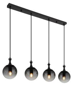 Globo 15885-4H - Lampadario a sospensione con filo DALTON 4xE27/10W/230V nero
