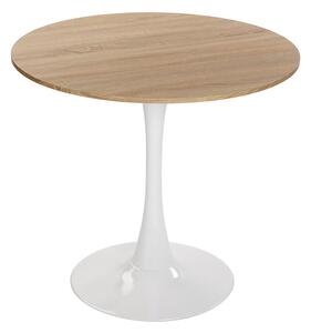 Tavolo tondo bianco design industriale