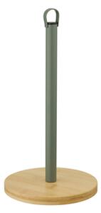 Portascottex British in ferro verde opaco e legno