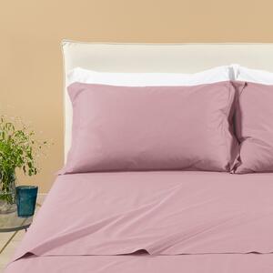 Completo Lenzuola SINGOLO Percalle Tinta Unita ROSA Percalle Caleffi