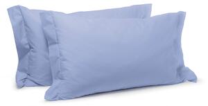 Coppia Federe In Percalle Percalle Standard Dreaming Tinta Unita Azzurro Caleffi