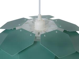 Lampadario moderno piccolo a forma di fiore in plastica di colore verde stile moderno Beliani