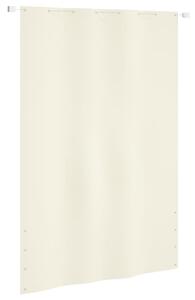 Paravento per Balcone Crema 160x240 cm in Tessuto Oxford