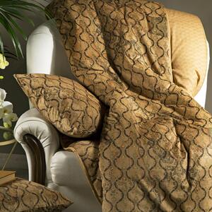 Plaid In Velluto Geo Morsetto Cuoio CM. 130X170 Alviero Martini 1A Classe Geo Caleffi