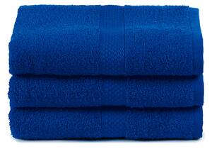 Asciugamano In Cotone Minorca CM. 55X105 Spugnissima Tinta Unita Blu Caleffi
