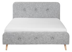 Letto contenitore rete a doghe tessuto grigio scuro 180 x 200 cm RENNES 