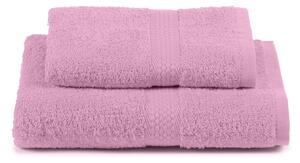 Asciugamano Con Ospite In Cotone Minorca Standard Spugnissima Tinta Unita Confetto Caleffi