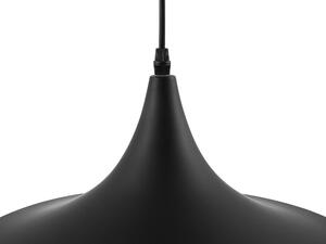 Lampada a sospensione a sospensione nera opaca con paralume in dorato dal design moderno e minimalista geometrico Beliani