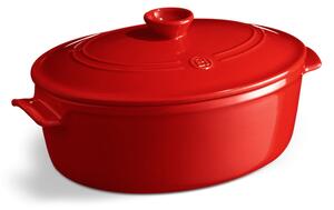 Cocotte ovale Grand Cru 6 L rosso in ceramica Flame