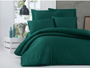 Biancheria da letto in cotone sateen verde scuro per letto singolo , 140 x 200 cm Alisa - Mijolnir
