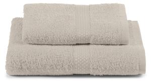 Asciugamano Con Ospite In Cotone Minorca Standard Spugnissima Tinta Unita Naturale Caleffi