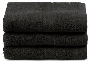 Asciugamano In Cotone Minorca CM. 55X105 Spugnissima Tinta Unita Nero Caleffi