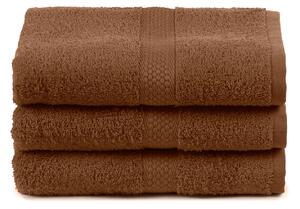 Asciugamano In Cotone Minorca CM. 55X105 Spugnissima Tinta Unita Caffe Caleffi