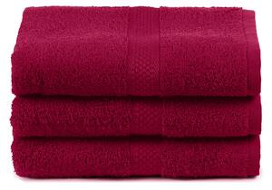 Asciugamano In Cotone Minorca CM. 55X105 Spugnissima Tinta Unita Bordeaux Caleffi