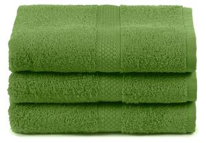 Asciugamano In Cotone Minorca CM. 55X105 Spugnissima Tinta Unita Verde Caleffi