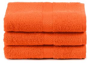Asciugamano In Cotone Minorca CM. 55X105 Spugnissima Tinta Unita Arancio Caleffi