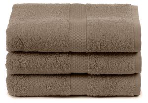 Asciugamano In Cotone Minorca CM. 55X105 Spugnissima Tinta Unita Tortora Caleffi