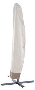 Outsunny Copertura per Ombrellone 3x3 m Impermeabile, Custodia Copri Ombrellone a Sbalzo con Cerniera e Laccio, Beige