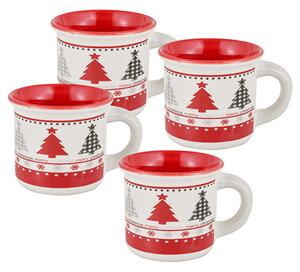 Set 4 tazzine caffè Natale