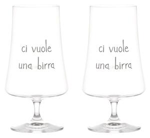 Set 2 calici "Ci vuole una birra" 55 cl