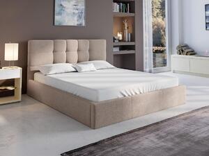 Letto con contenitore 160 x 200 cm Tessuto Beige - ELIAVA di Pascal Morabito