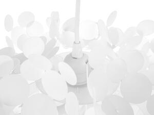 Lampadario con Paralume Decorativo Irregolare Bianco illuminazione Beliani
