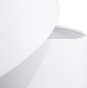 Lampada da Terra Bianca in Tessuto e Metallo 164 cm 3 Luci Orientabile Moderna Beliani