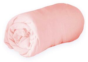 Lenzuolo elasticizzato in jersey rosa 160x200 cm Jersy - douceur d'intérieur