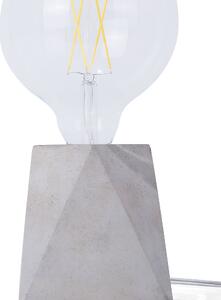 Lampada da Tavolo Base in Cemento Grigio Irregolare Lampadina Moderna Minimalista Beliani