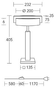 HerzBlut Lampada da tavolo LED Talon, legno, dimmerabile