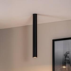 EMIBIG LIGHTING Tecno 1XL, faretto da soffitto, acciaio, GU10, altezza 60 cm, nero