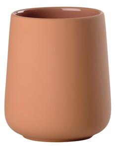 Tazza in gres arancione per spazzolini da denti Nova One - Zone