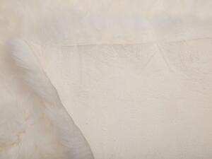 Tappeto in pelle di montone bianco 65 x 110 cm a pelo lungo naturale in stile rustico Beliani