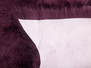 Pelle di pecora viola chiaro 65 x 110 cm naturale a Pelo Lungo in stile rustico Beliani