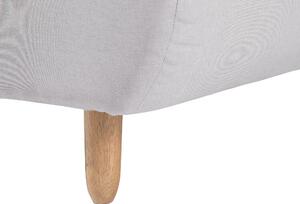 Chaise longue grigio chiaro rivestimento in tessuto gambe in legno chiaro stile scandinavo Beliani