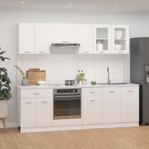 Pratico Armadio da Cucina in Stile Moderno per la Famiglia 60 x 46 x 81,5 cm-Grigio con 2 Ripiani Qnotici Armadio da Cucina in Materiale truciolare 