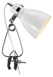 Nordlux - Lampada da tavolo con morsetto CYCLONE 1xE14/15W/230V bianco