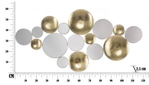 Pannello Decorativo Gold Mirror Glam 118X2,5X60 Cm In Ferro Con Specchi