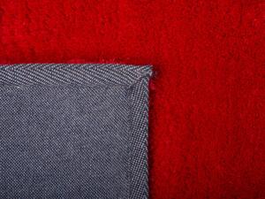 Tappeto shaggy rosso 200 x 200 cm moderno tappeto quadrato trapuntato a Pelo Lungo Beliani