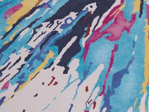 Tappeto Multicolore 160 x 230 cm Effetto Pittura Astratta Stampato pelo corto Moderno Beliani