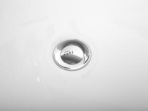 Vasca da bagno freestanding in acrilico sanitario singolo bianco e Nero 173 x 82 cm ovale dal design moderno Beliani