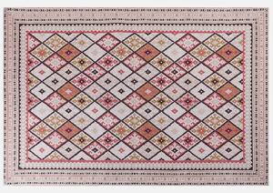 Tappeto in cotone con motivo geometrico 200 x 300 cm multicolore stile moderno camera da letto soggiorno Beliani