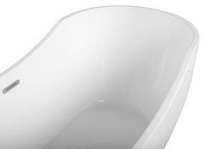 Vasca freestanding in acrilico sanitario bianco lucido singolo 169 x 77 cm ovale dal design moderno Beliani