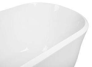 Vasca da bagno freestanding bianco sanitario ovale in acrilico singolo 170 x 77 cm dal design moderno Beliani
